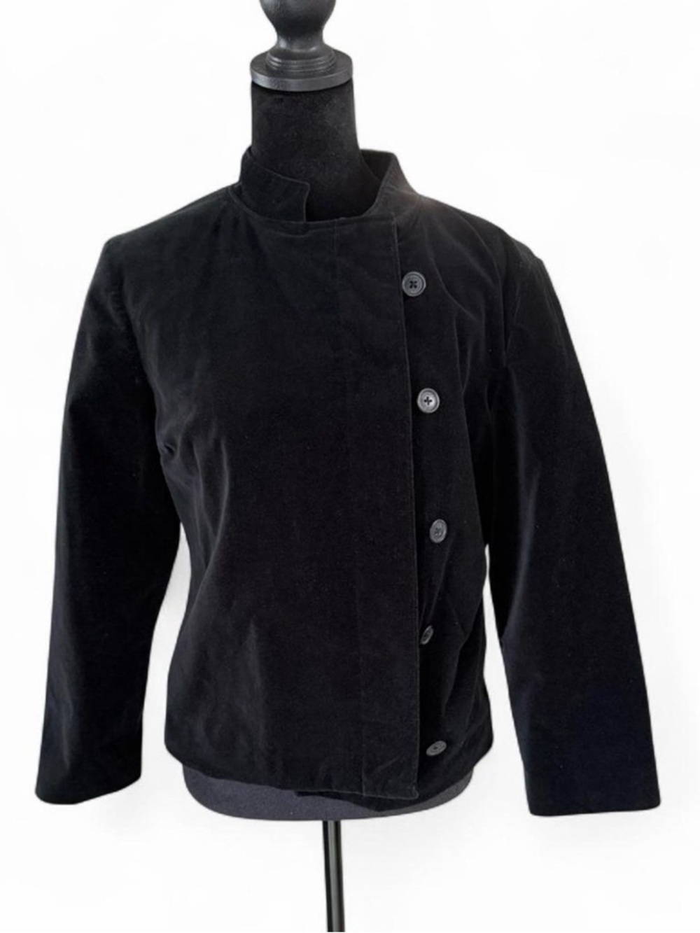 Isaac Mizrahi for Target Black Button Front Jacket Coat Size Large - Picture 2 of 6